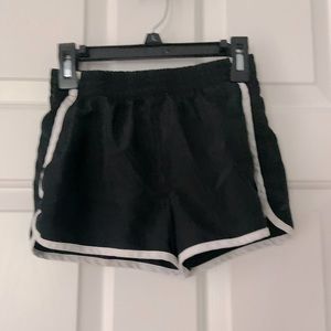 Kids Black & White Athletic Shorts